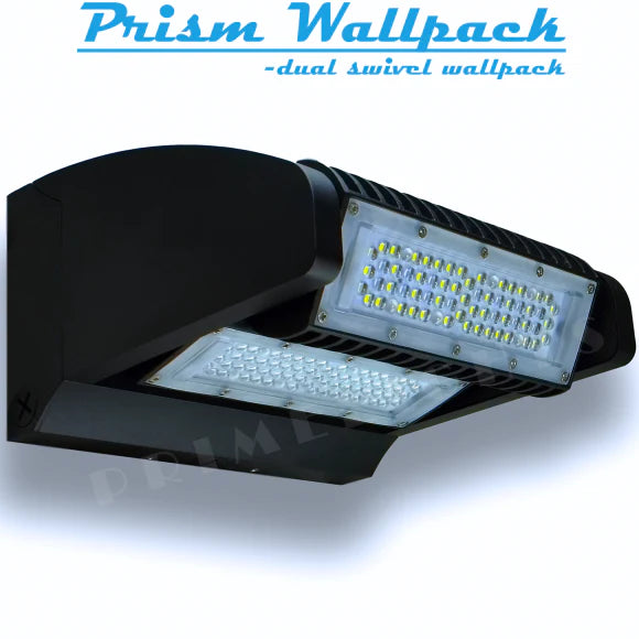 LED Wall Pack- Dual Swivel - 10,400 Lumens, Fully Adjustable