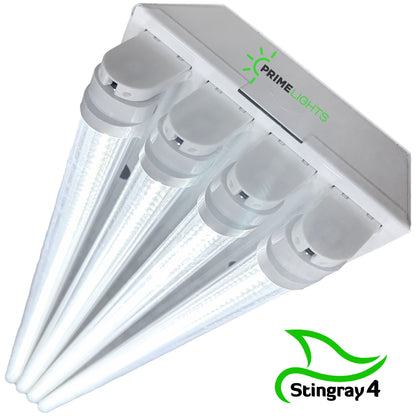 LED 4 Lamp T8 LED T8 Highbay 4XL GEN 2.0: Brighter, Most Efficient, Sleeker - Clear LEDs - With 90 Minute Emergency Battery Backup