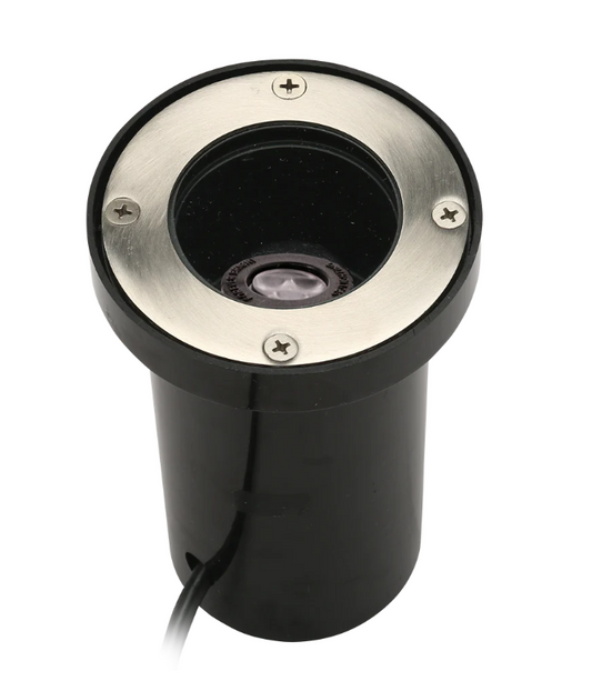Stainless Steel LED Outdoor Well Light Concrete Flush Mount Wide Angle Flood - Ceiling Mount Fixture | Energy Efficient LED by Alamo Lights - Modern Flush Mount | Energy Efficient | by Alamo Lights