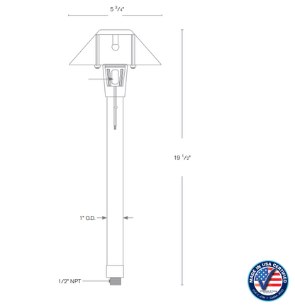 Bronze LED Bollard Pathway Light, Modern Bali Style